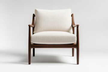 Armchair with wood frame and cushion