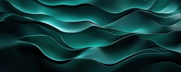 Fototapeta premium Teal Abstract Rippled Surface Background