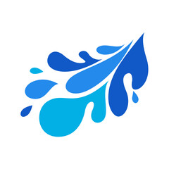 Colorful abstract fluid water drop splash logo icon design