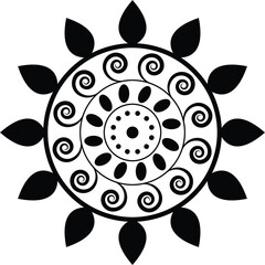 Obraz premium Outline Mandala for Coloring Book Page. Oriental Mandala vector. Mandala Coloring book line art vector illustration. Vector abstract mandala pattern. Hand drawn doodle mandalas coloring book.