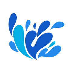 Colorful abstract fluid water drop splash logo icon design