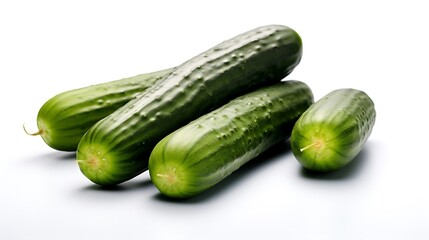 Cucumbers on a white background