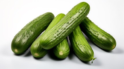 Cucumbers on a white background