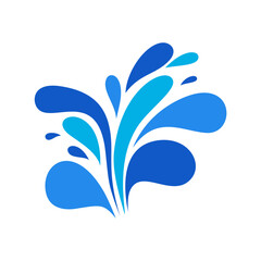 Colorful abstract fluid water drop splash logo icon design