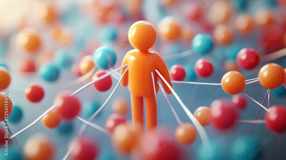 Poster abstract representation of connectivity and networking in modern society
