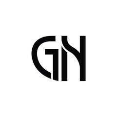 GN monogram logo design letter text name symbol monochrome logotype alphabet character simple logo
