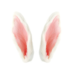 PNG White rabbit ears animal bunny pink isolated white and transparent background
