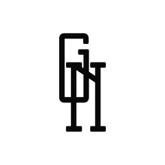 GN monogram logo design letter text name symbol monochrome logotype alphabet character simple logo