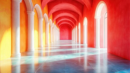 Contemporary Digital Artwork with Subtle Gradient in a Colorful Space