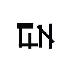 GN monogram logo design letter text name symbol monochrome logotype alphabet character simple logo