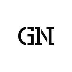 GN monogram logo design letter text name symbol monochrome logotype alphabet character simple logo