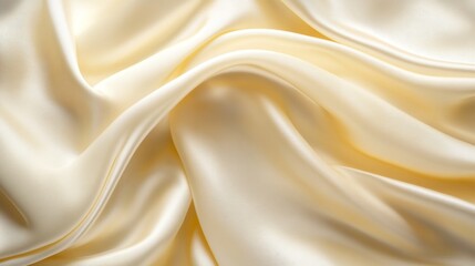 Obraz premium Soft Cream Fabric Draped with Gentle Curves in a Mini Style