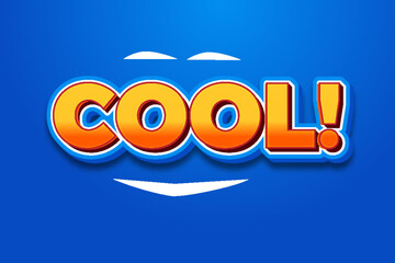 Cool text effect with blue background