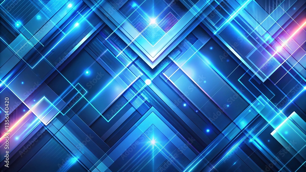 Poster digital grid: a mesmerizing digital illustration of interconnected lines and geometric shapes, creat
