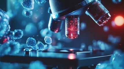 Microscope Illustration of Human Cell 16K Resolution