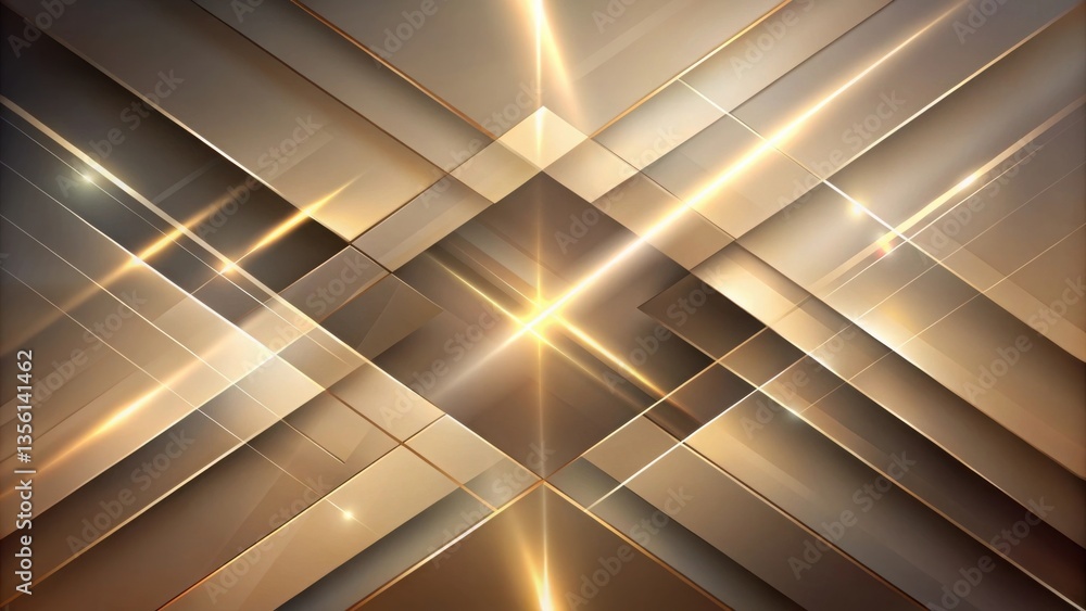 Poster abstract golden geometric design with light and seamless pattern for wallpaper or background. abstra
