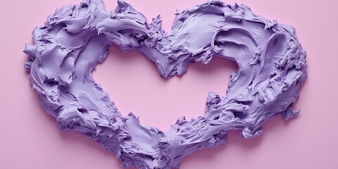 Purple Heart Shape Abstract.