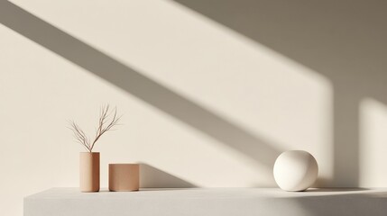 Minimalist design with pottery art