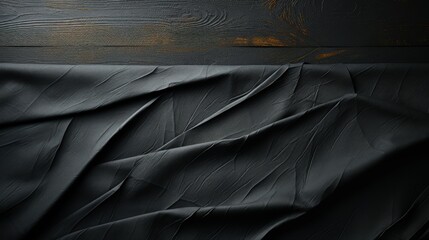 Fototapeta premium Deep Matte Black Banner with an Artistic Texture