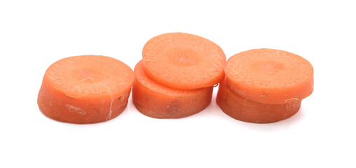 There are carrots on a white background - stock photo	
