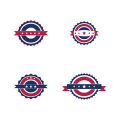 independence day badge color vector 