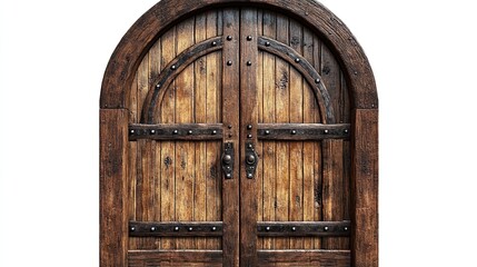 Fototapeta premium Wood Door Transparent PNG for Architecture, Home, and Interior-Themed Digital Artwork and Graphic Designs