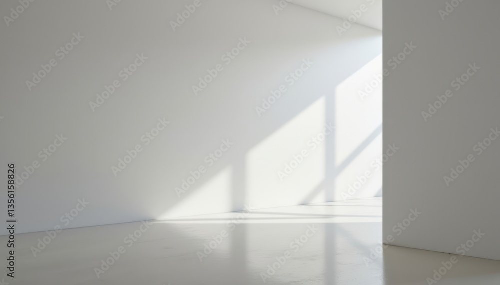 Poster modern architectural space generate an image of a modern architectural interior with expansive walls