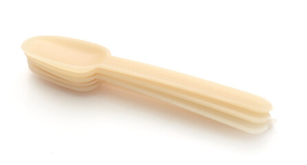 Disposable spoon - stock photo
