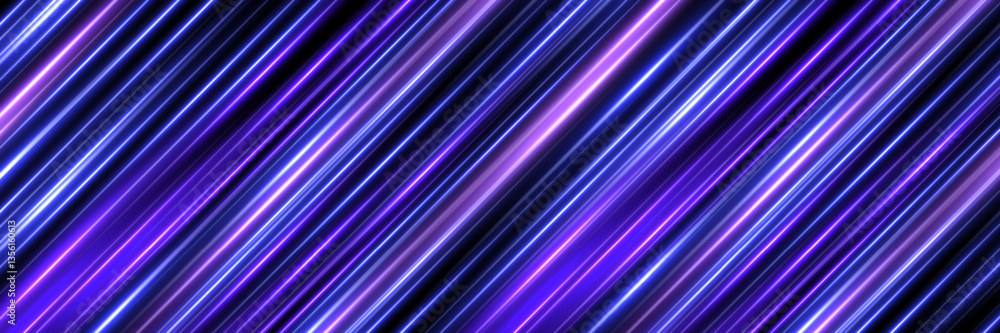 Aufkleber abstract light speed background with diagonal blue and purple lines on black. game futuristic backdr
