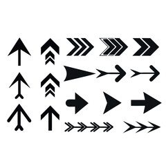 Arrow icon set vector illustration. Arrows vector collection. Arrow. Black arrows icons. Cursor. Different arrow signs.
