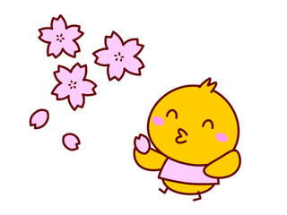 ひよこと桜