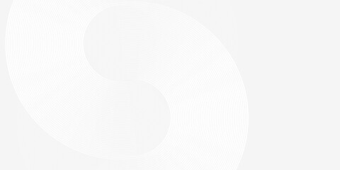 Modern white glowing geometric lines on gray background. Modern shiny blue circle lines pattern. Futuristic technology concept. Suit for cover poster abstract
