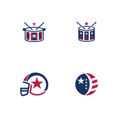 Fototapeta premium 4th of july icon, usa dram icon, usa icon color vector 