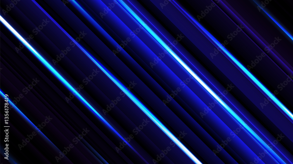 Aufkleber layered geometric patterns create a dynamic abstract background in shades of blue.