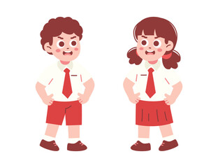 Angry Elementary Students Arguing Illustration