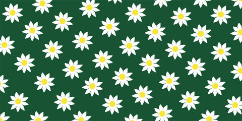 flowers abstract green daisy bellis perennis gradient background, business technology digital communication template, future banner poster cover pattern creative graphic © Jittra