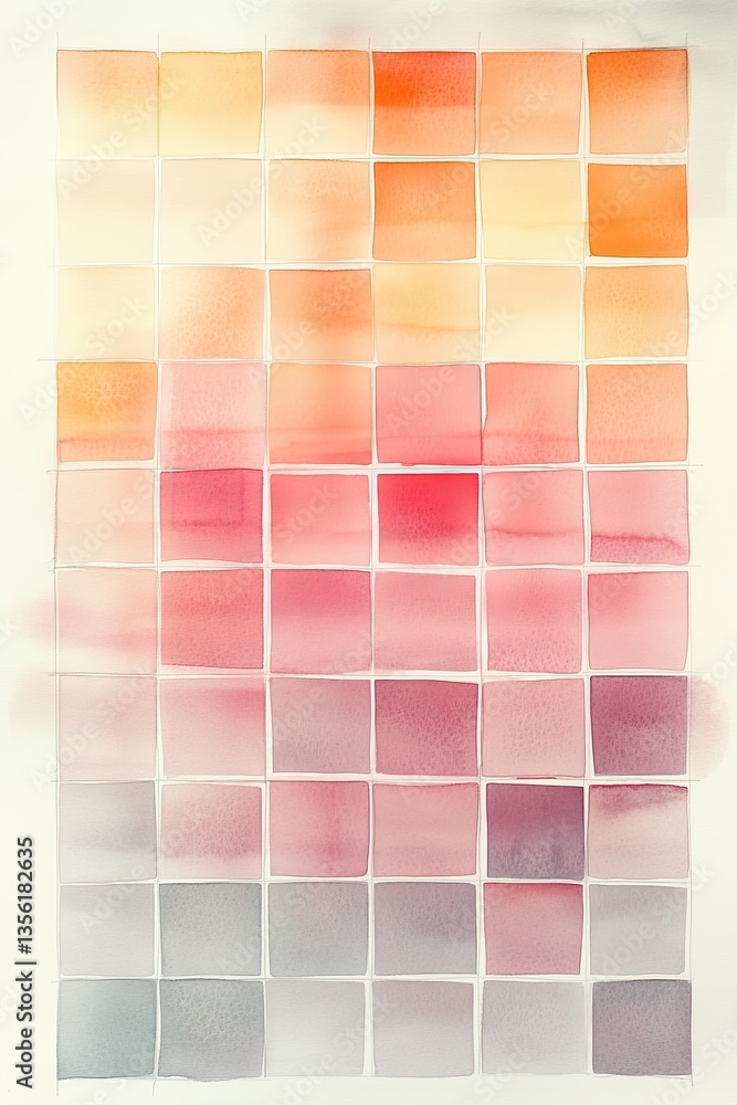 Poster soft gradient squares create soothing, harmonious visual experie
