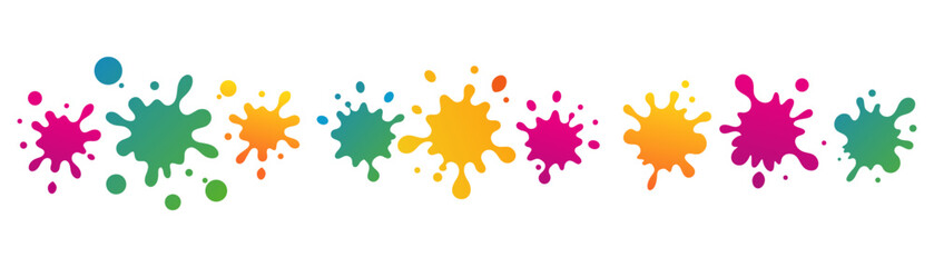 Colorful splashes in droplet style. Hand-drawn shapes of water droplets, liquid spray splashes and ink stains, silhouetted droplet vector set, liquid droplet illustration
