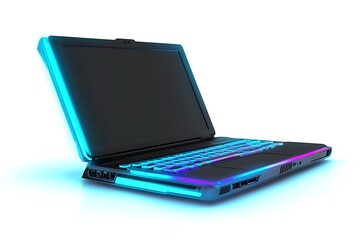 High-Tech Gaming Laptop with AI-Enhanced Performance and RGB Effects.