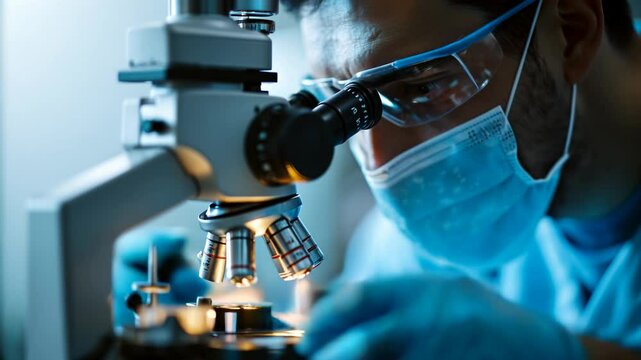 Ophthalmologist conducting precision eye surgery with advanced technology and instruments