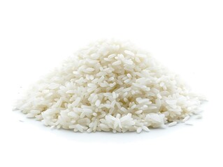 Pile of White Rice Isolated.
