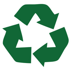 Zero waste logo template vector icon design. Recycle icon in green color isolated on white background