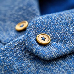 blue tweed with buttons