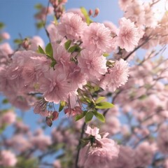 pink cherry blossom in spring