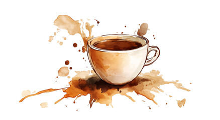 Coffee stain clip art, PNG on transparent background