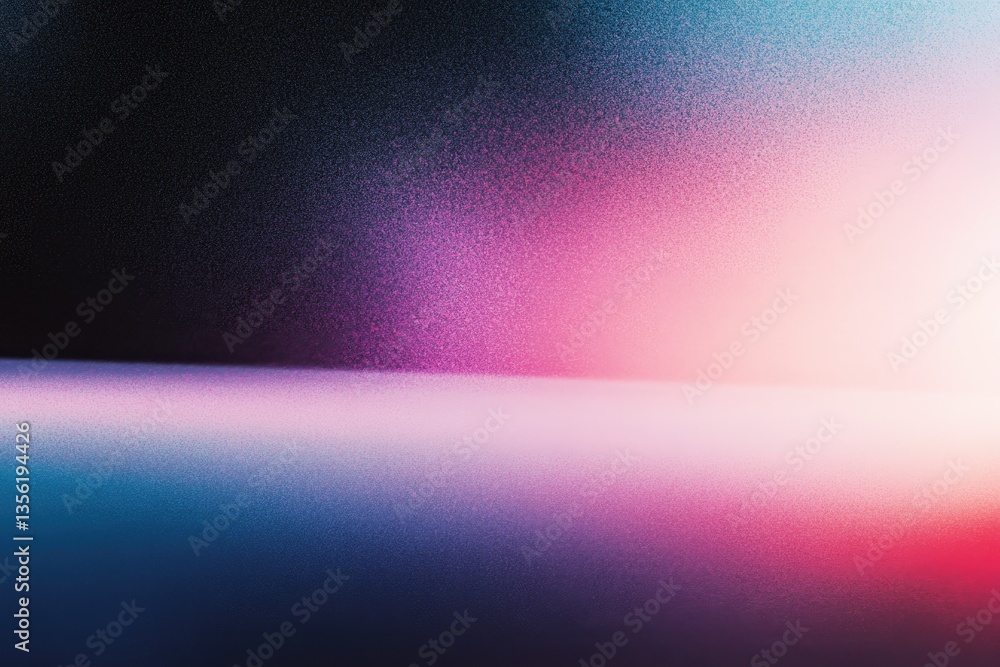 Poster soft gradients blend colors, creating an ethereal atmosphere wit
