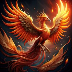 Obraz premium illustration of a red and yellow macaw illustration of an abstract bird heart with wings red and yellow bird red and yellow macaw bird of paradise 