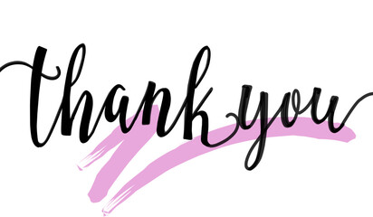 Thank you lettering