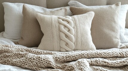 Cozy Cable Knit Pillow & Throw
