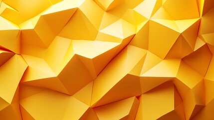 Abstract golden geometric low poly background with modern crystal design